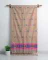 Black Toss Silk Single Sador with Paired Red-Black Buta and Mishing Motif Ghai Phul