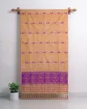 Golden Toss silk single sador with purple buta and purple ghai phul