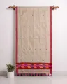 Kola Toss silk single sador with red pink buta, red side pari, and pink phulam ghai phul