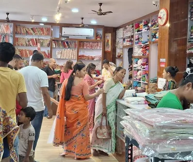 Geetika Handloom store interior in North Lakhimpur Assam
