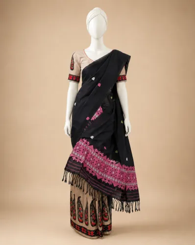 Nooni Cotton Single Sador Black & Pink